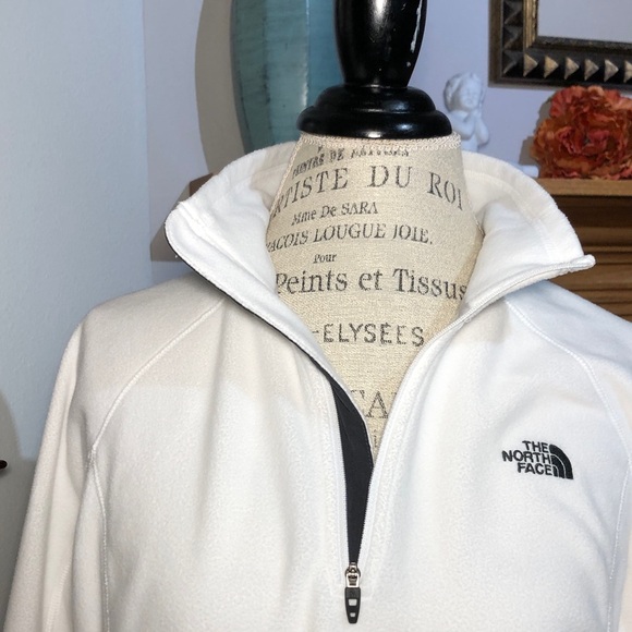 North Face Zip Up jacket- WHT/BLK - Picture 1 of 9